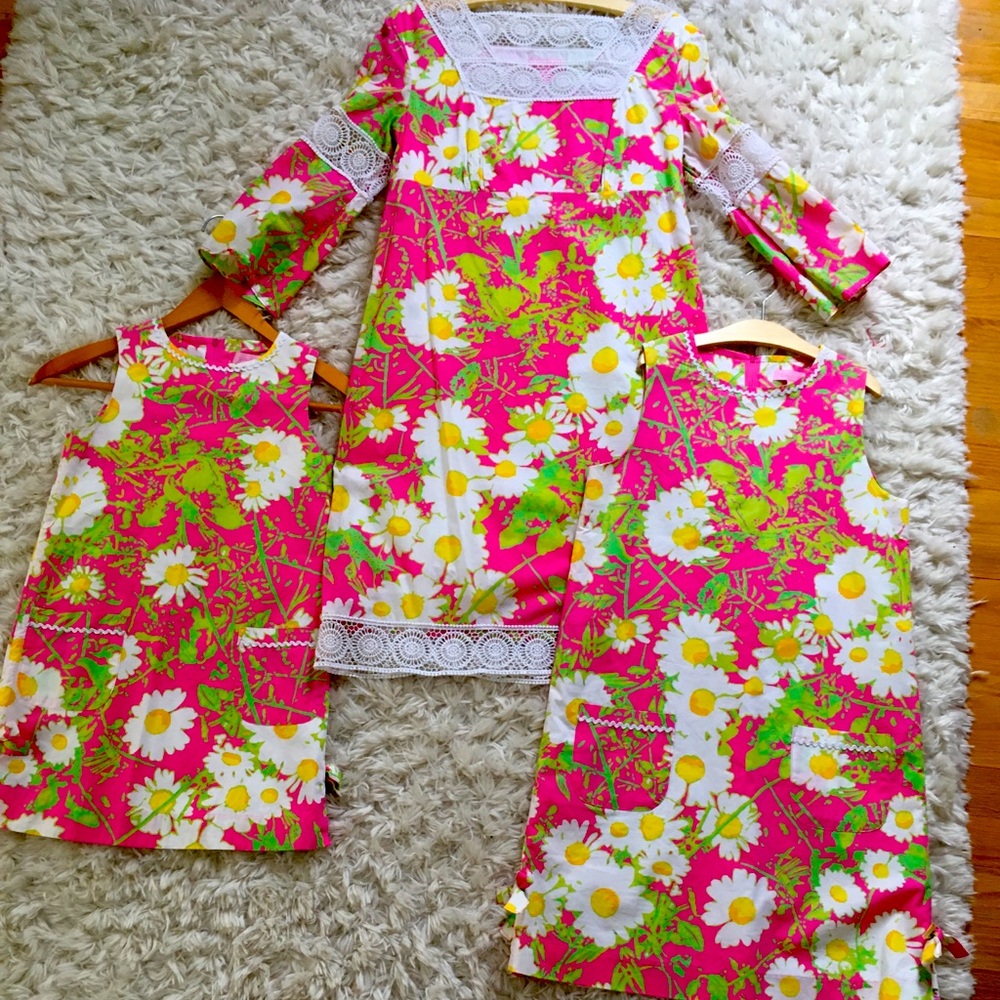 Bundle 3 Lilly Pulitzer dresses S misses and girls 7 and 14 EUC